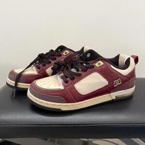 DC Shoes Premier SN Oxblood Oyster Men 8.5 Rare Skate Sneakers Y2K Season HO’08